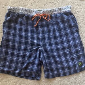 Men’s Blue Checkered Board Sleep Shorts